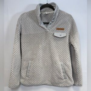 Simply Southern Light Gray Quilted Pullover